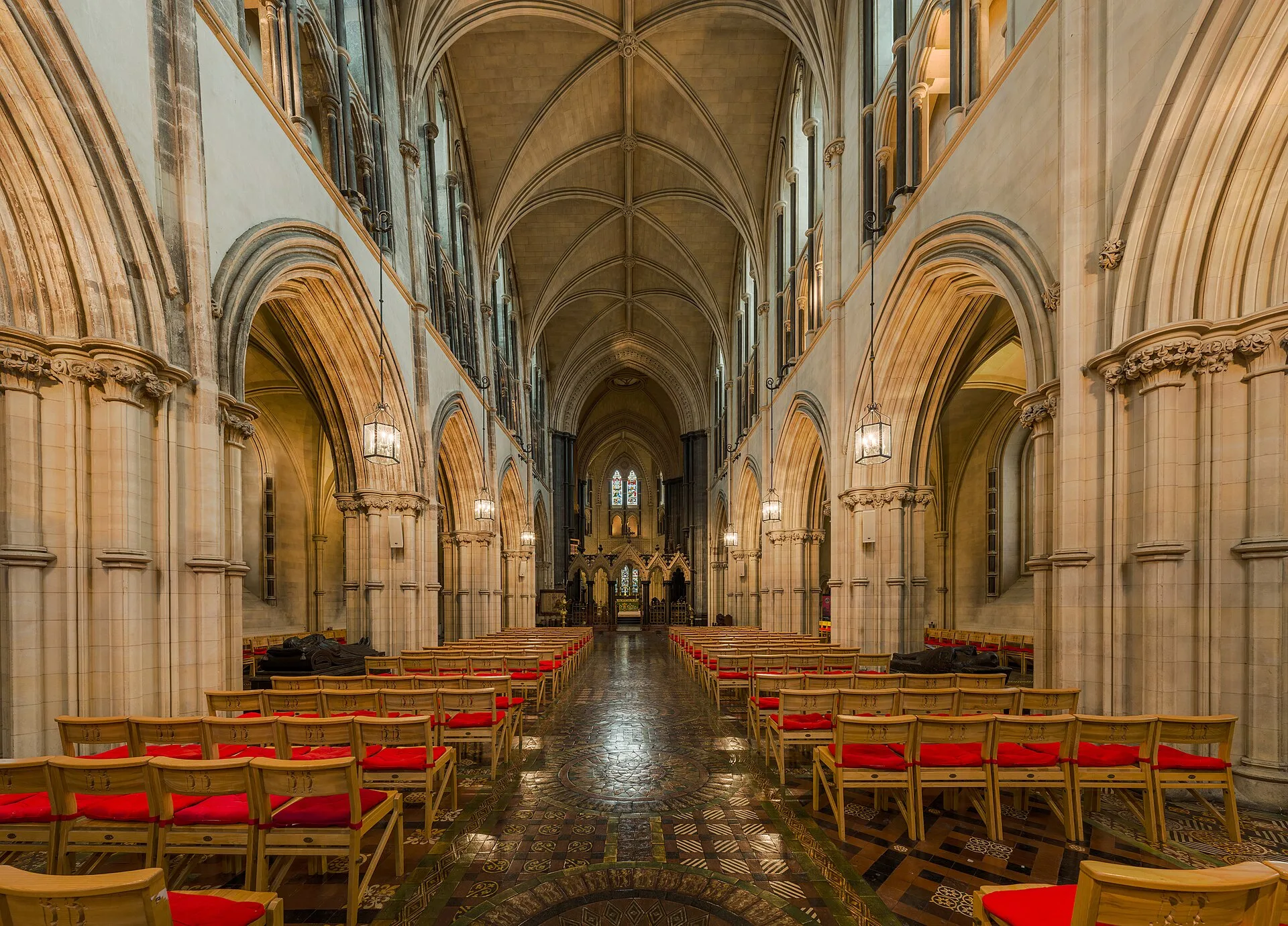 Nef de la cathédrale Christ Church, dans le centre historique de Dublin